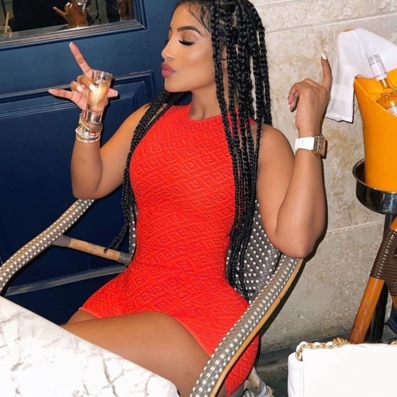 FENDI x SKIMS Sleeveless Mid Thigh Bodysuit Romper in Georgia - Picture 3 of 15